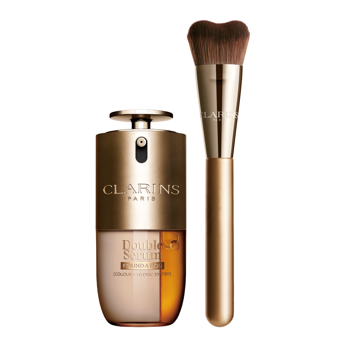 CLARINS 黃金雙萃底妝拉提刷組